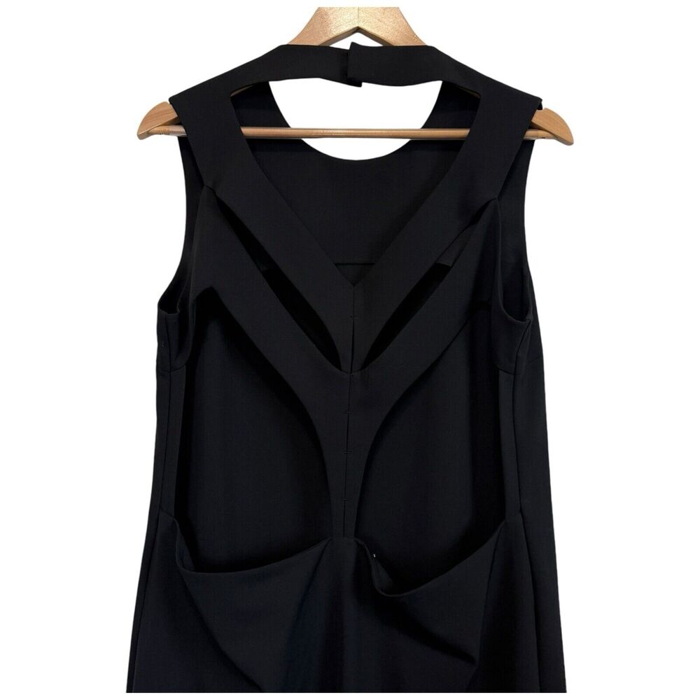 Maison Margiela Wool Blend Mid Length Shift Dress In Black Size 48 - US 12 - Picture 13 of 16